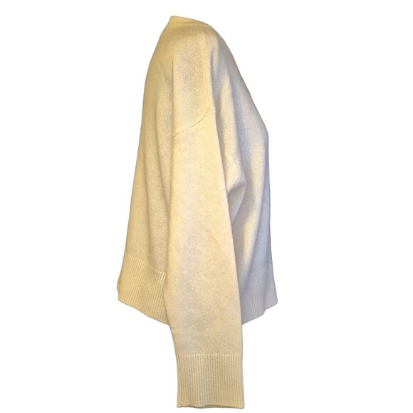 Aritzia Babaton Cream Wool Blend Crew Neck Long Sleeve Pullover Sweater Large - Picture 4 of 7